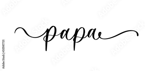 Papa lettering inscription in russian for fathers day ideas.
