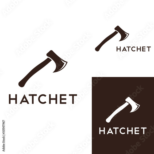 Axe logo/hatchet logo with concept design vector illustration template.