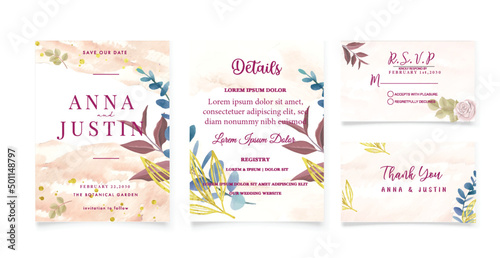 save the date Wedding invitation FLORAL