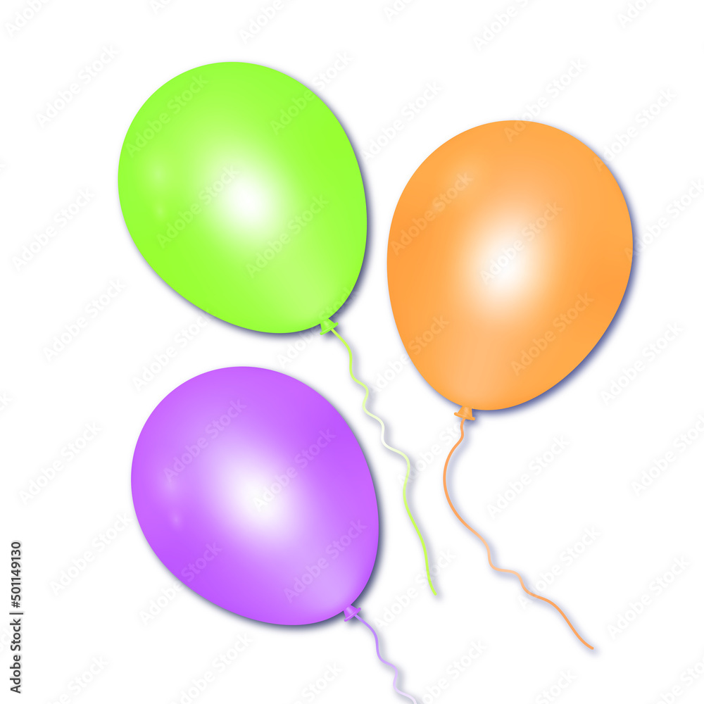colorful balloons isolated on white background colorful balloons isolated on white background