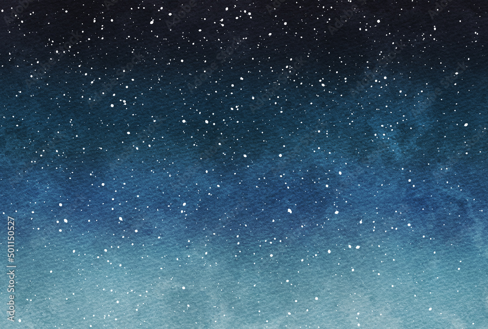 Obraz premium 背景素材_水彩テクスチャ_夜空