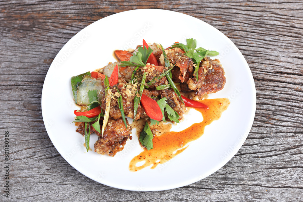Stir Fried Soft Shell Crab with Black Pepper Sauce Thaistyle Stir Fried Soft Shell Crab with Black Pepper Sauce Thaistyle