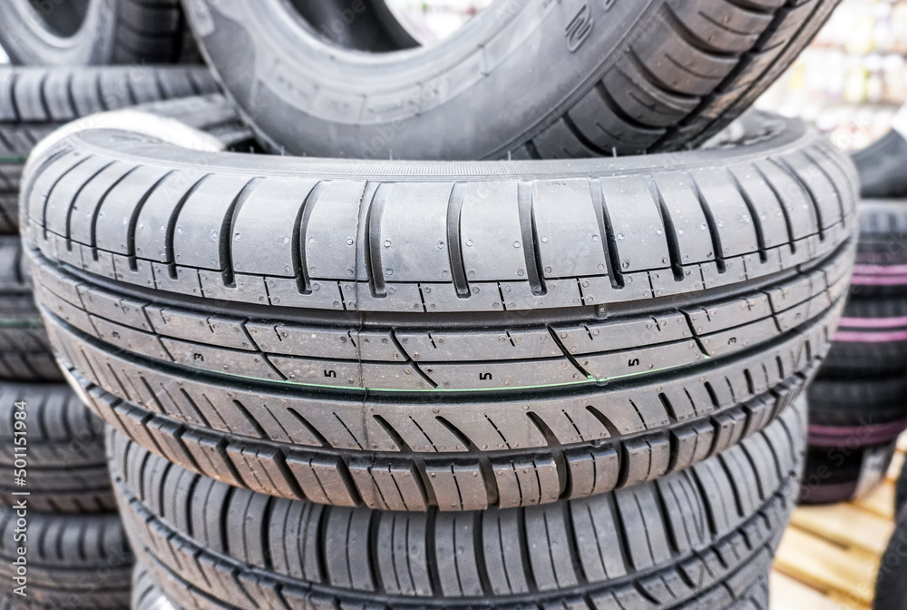 New summer tyres stacked up for sale New summer tyres stacked up for sale