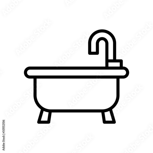 bathtub new icon simple vector
