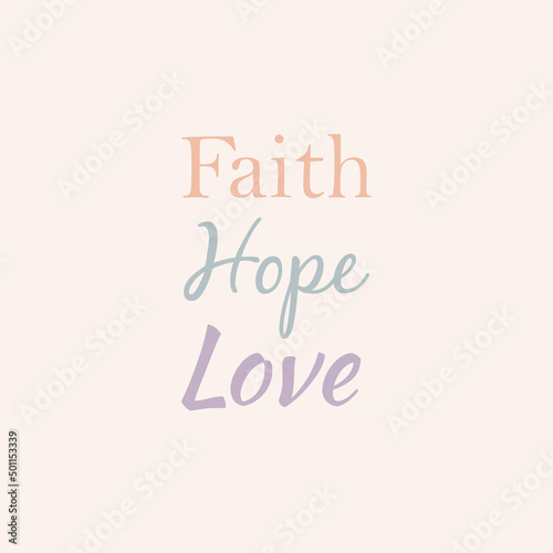 Faith Hope Love, poster, vector