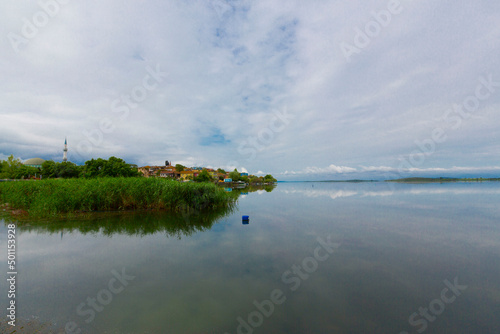 Fishing boat in Golyazi Village of Turkey photo