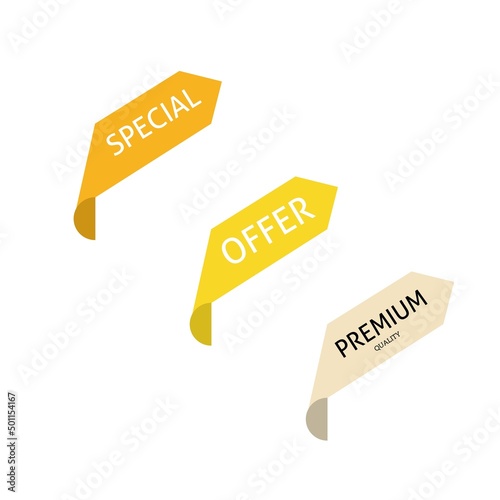 premium quality promo labels and badge vintage labels,
