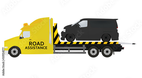 Road assistance truck. vector illustration