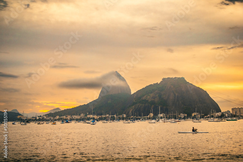 Amancer en la playa de Botafogo  Rio de Janeiro - Brasil Vista de Pan de Az  car - Urca