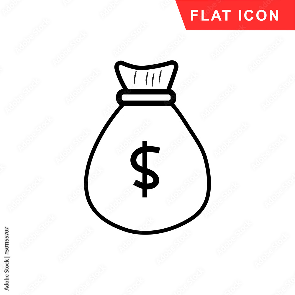 bag with money icon Eps10. Money bag icon graphic design vector symbols. bag with money icon Eps10. Money bag icon graphic design vector symbols.