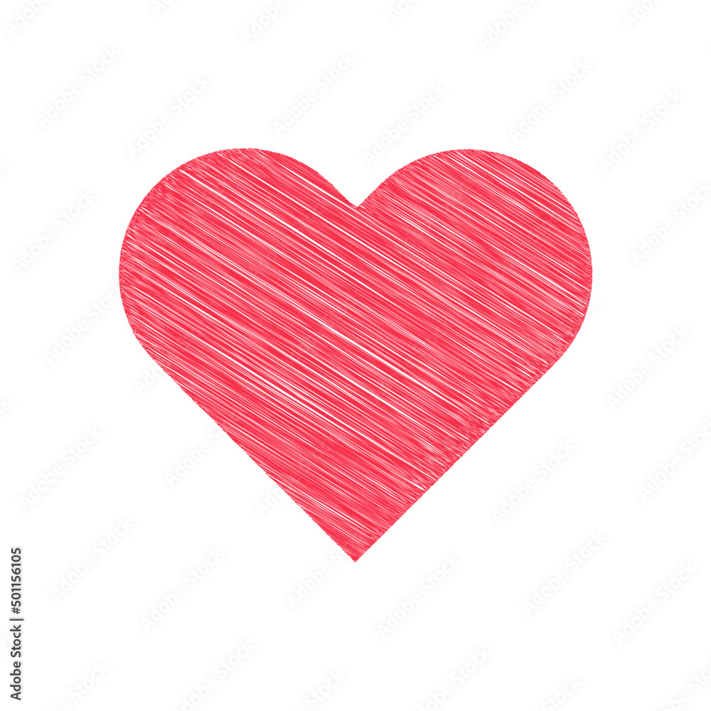 love icon. red heart isolated on white