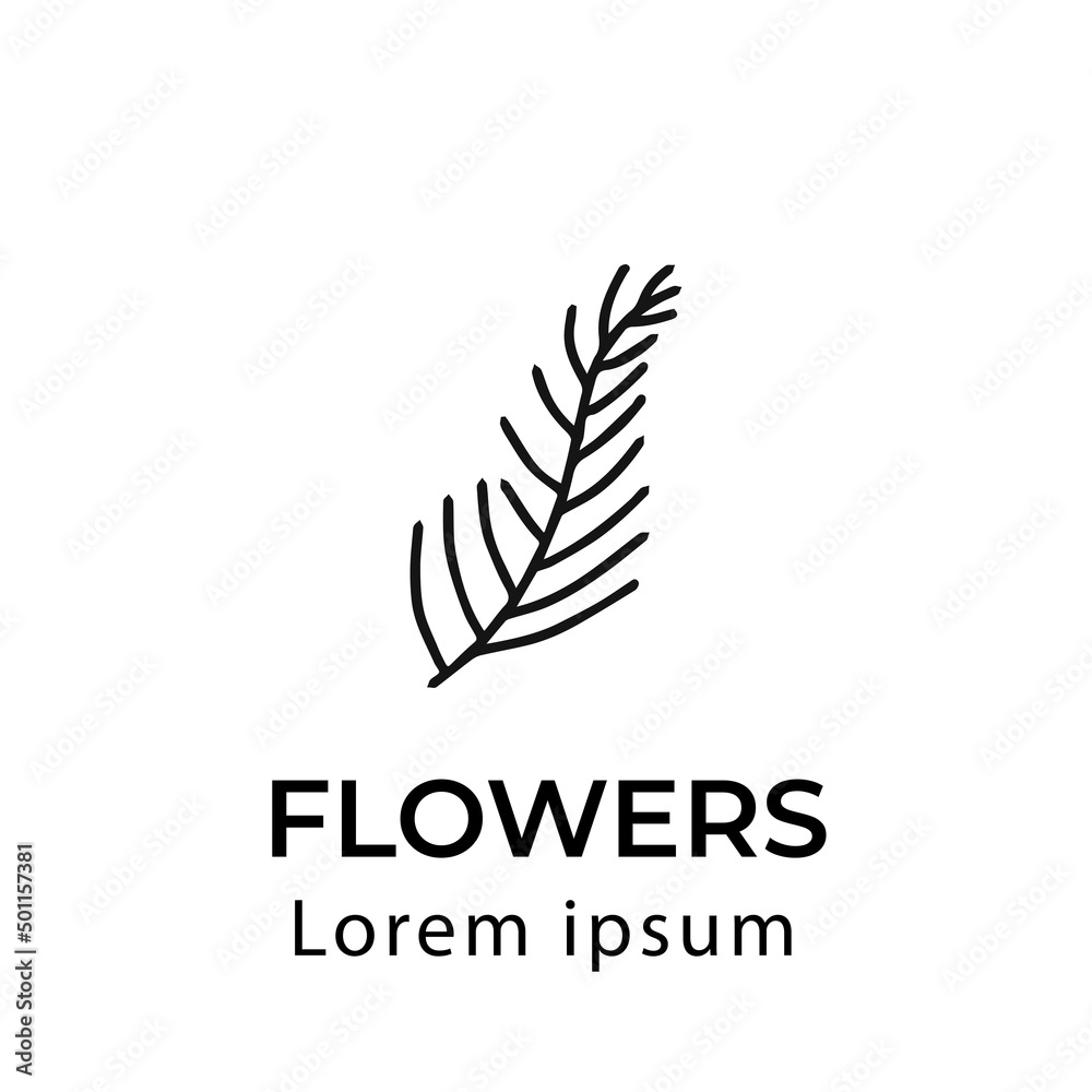 Flower brand identity isolated on white background. Simple logo Flower brand identity isolated on white background. Simple logo