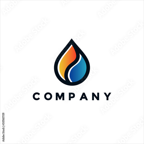 Modern hot and cool logo illustration design