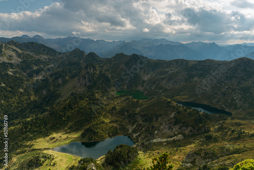 Dramatic light over the valley (Pyreness Mountains, Lakes of Rabassoles)