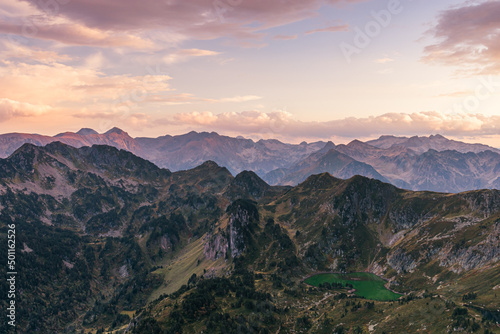 Sunset in the mountains (French Pyrenees)