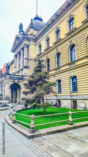 Old city architecture in Poland country in the Szczecin city photo