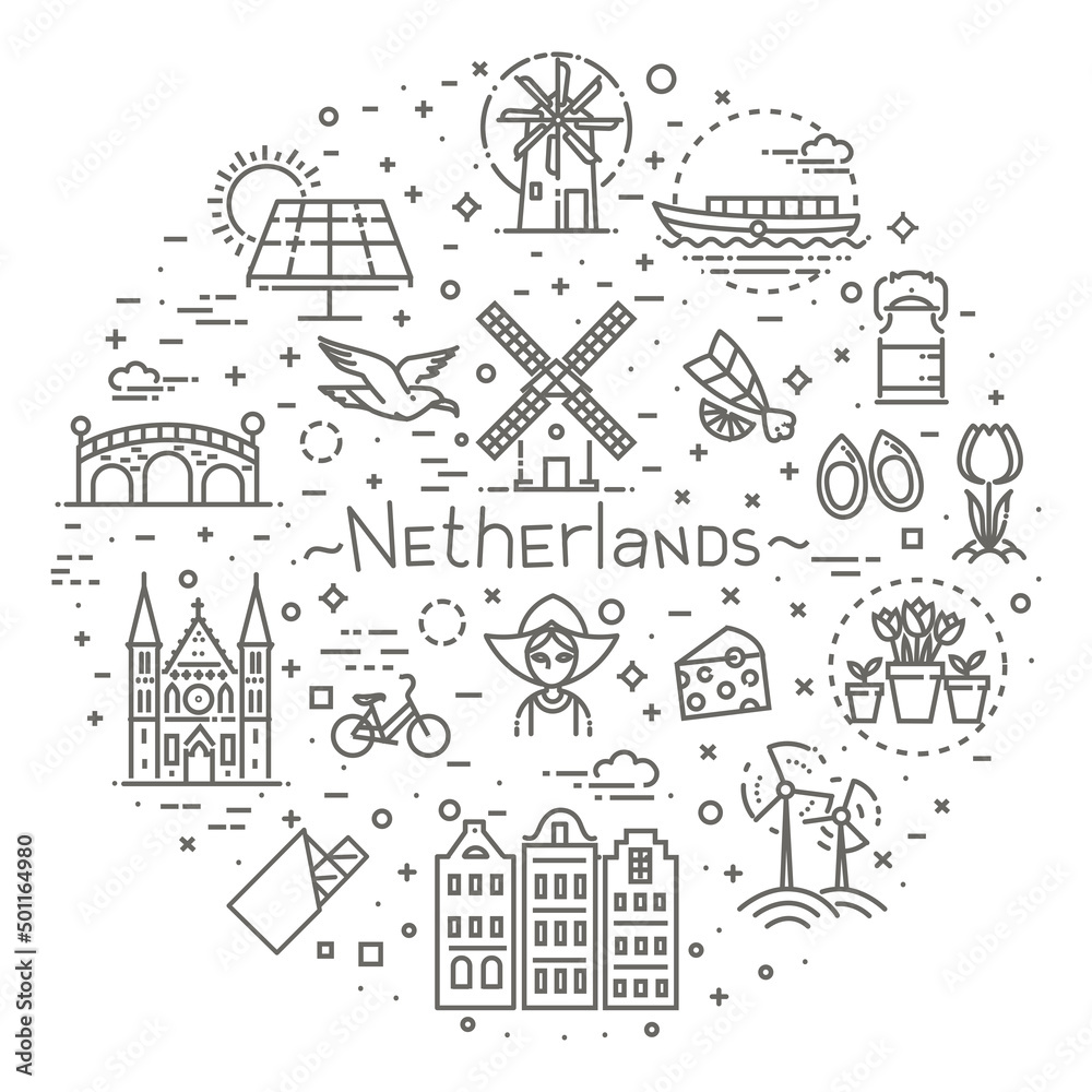Holland illustration. Banner