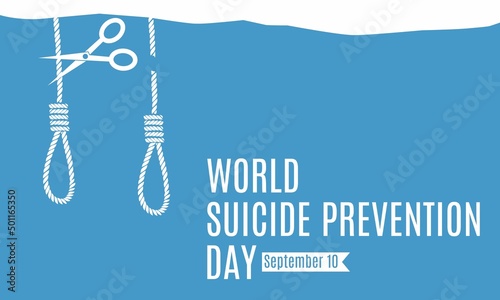 vector illustration of hanging rope. perfect for world suicide prevention day