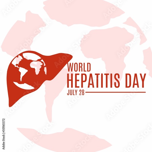 liver silhouette illustration vector with world map.suitable for world hepatitis day
