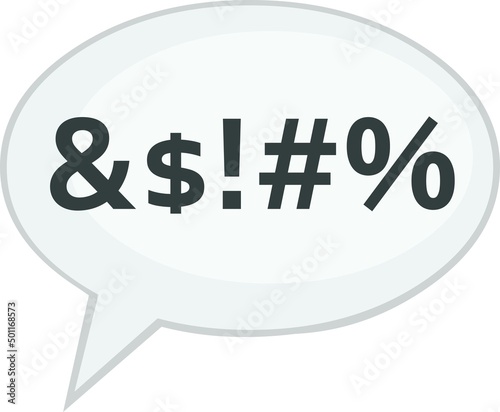 Vector illustration of a speech bubble with a text of insults