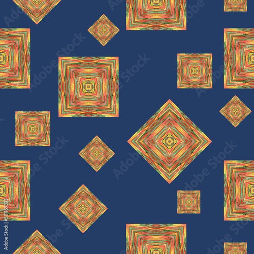 Seamless pattern, chevron, Asia trend, ornament. Watercolor drawing, graphics.
