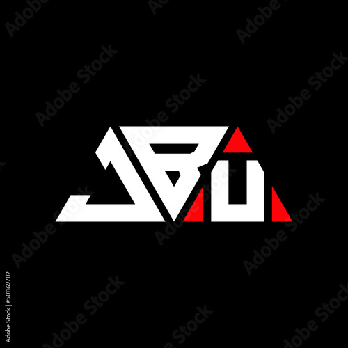 JBU triangle letter logo design with triangle shape. JBU triangle logo design monogram. JBU triangle vector logo template with red color. JBU triangular logo Simple, Elegant, and Luxurious Logo... photo