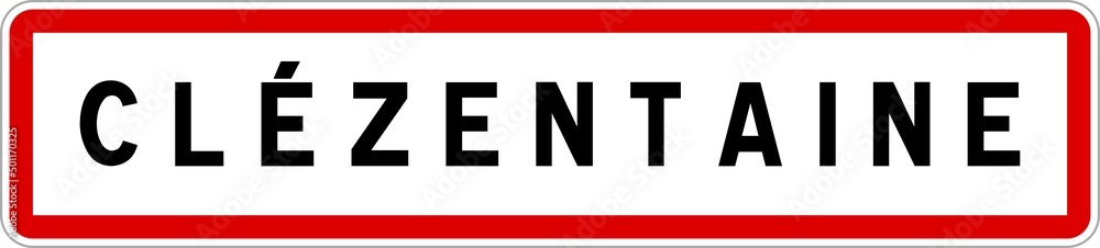 Panneau entrée ville agglomération Clézentaine / Town entrance sign Clézentaine Panneau entrée ville agglomération Clézentaine / Town entrance sign Clézentaine