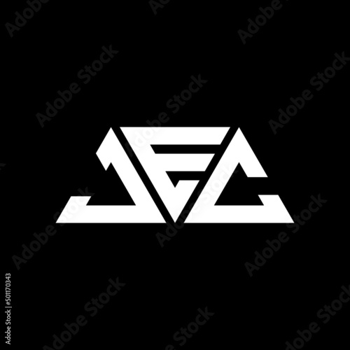 JEC triangle letter logo design with triangle shape. JEC triangle logo design monogram. JEC triangle vector logo template with JEd color. JEC triangular logo Simple, Elegant, and Luxurious Logo...
