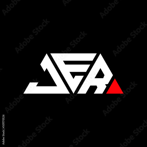 JER triangle letter logo design with triangle shape. JER triangle logo design monogram. JER triangle vector logo template with JEd color. JER triangular logo Simple, Elegant, and Luxurious Logo...
