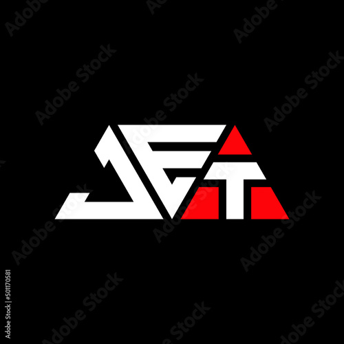 JET triangle letter logo design with triangle shape. JET triangle logo design monogram. JET triangle vector logo template with JEd color. JET triangular logo Simple, Elegant, and Luxurious Logo...