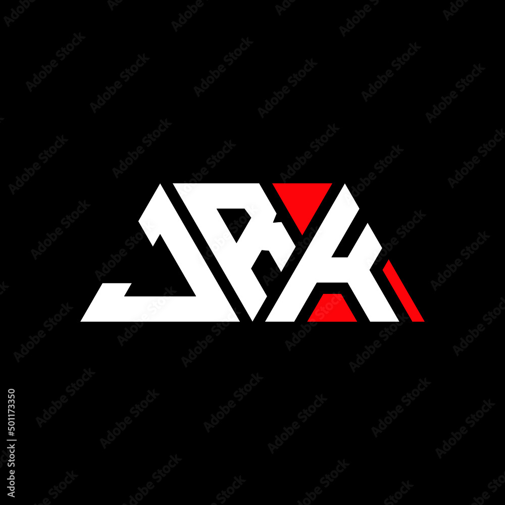 JRK triangle letter logo design with triangle shape. JRK triangle logo design monogram. JRK triangle vector logo template with red color. JRK triangular logo Simple, Elegant, and Luxurious Logo...