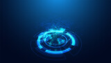 abstract technology ui futuristic concept circle hologram innovation on hi tech future design background