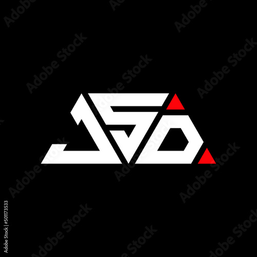 JSD triangle letter logo design with triangle shape. JSD triangle logo design monogram. JSD triangle vector logo template with red color. JSD triangular logo Simple, Elegant, and Luxurious Logo...