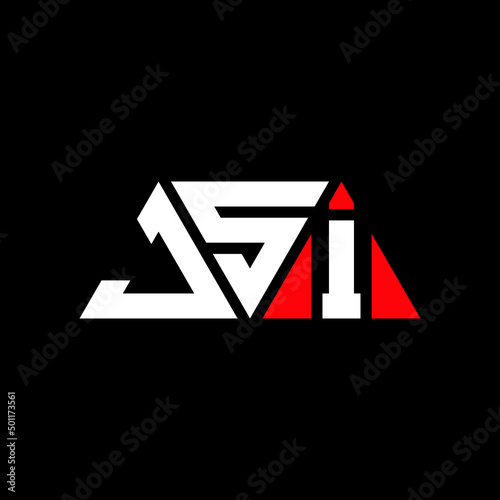 JSI triangle letter logo design with triangle shape. JSI triangle logo design monogram. JSI triangle vector logo template with red color. JSI triangular logo Simple, Elegant, and Luxurious Logo...