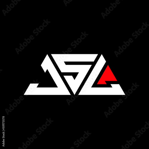 JSL triangle letter logo design with triangle shape. JSL triangle logo design monogram. JSL triangle vector logo template with red color. JSL triangular logo Simple, Elegant, and Luxurious Logo...