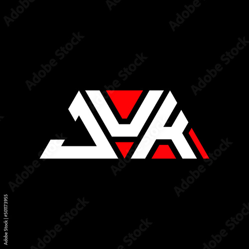 JUK triangle letter logo design with triangle shape. JUK triangle logo design monogram. JUK triangle vector logo template with red color. JUK triangular logo Simple, Elegant, and Luxurious Logo...
