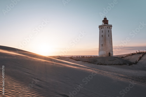 Obraz na plátne Rubjerg Knude Fyr Lighthouse in the sand dunes in northern denmark north jutland