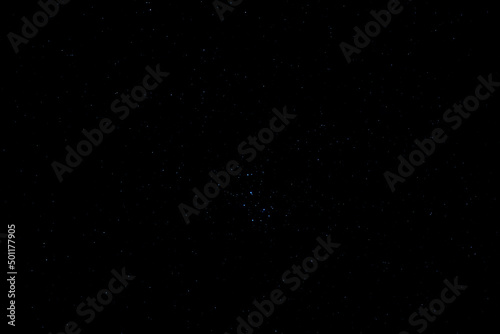 Pleiades star cluster, Milky way stars photographed with star-tracker and long exposure.