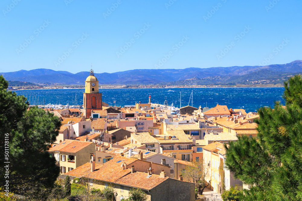 View from the Citadel to the old town from Saint Tropez, French Riviera