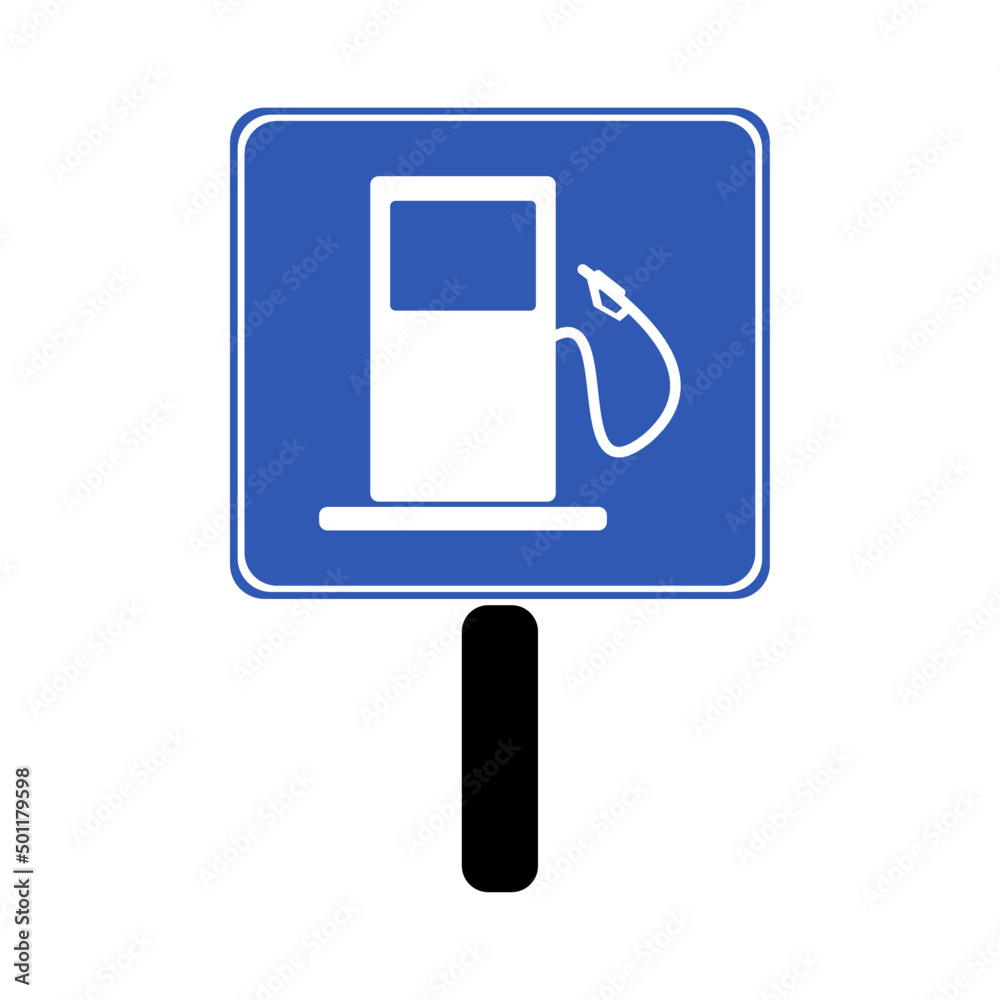 gas station sign icon on white background. gas station sign icon on white background.
