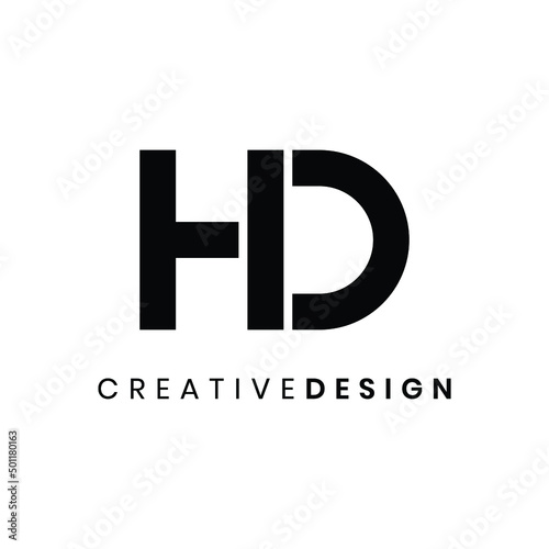 Creative modern letter HD logo design vector