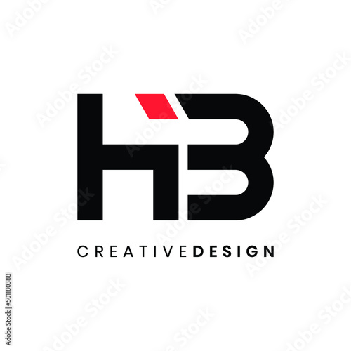 Modern letter HB logo design vector