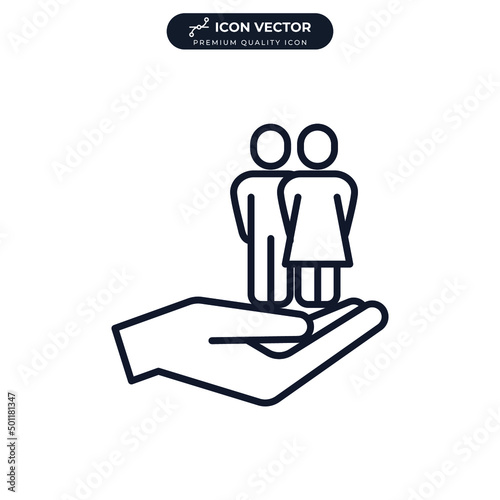 foster care icon symbol template for graphic and web design collection logo vector illustration