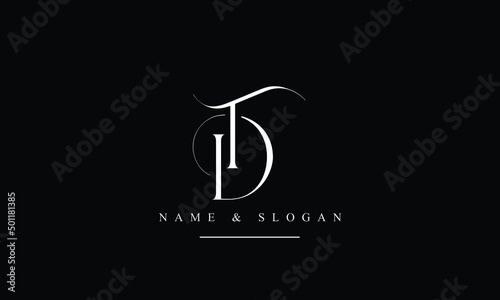 TD, DT, T, D abstract letters logo monogram