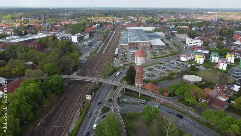 Wasserturm Lingen Emsland Luftaufnahme Drohne Stadt