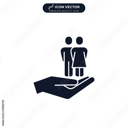 foster care icon symbol template for graphic and web design collection logo vector illustration