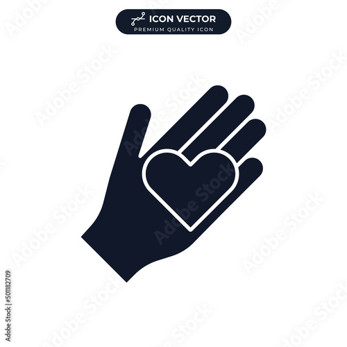 volunteer icon symbol template for graphic and web design collection logo vector illustration