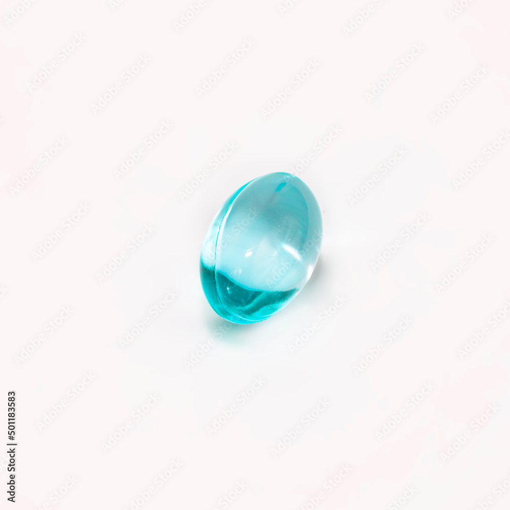 Medical pill one color isolated on the white background Medical pill one color isolated on the white background