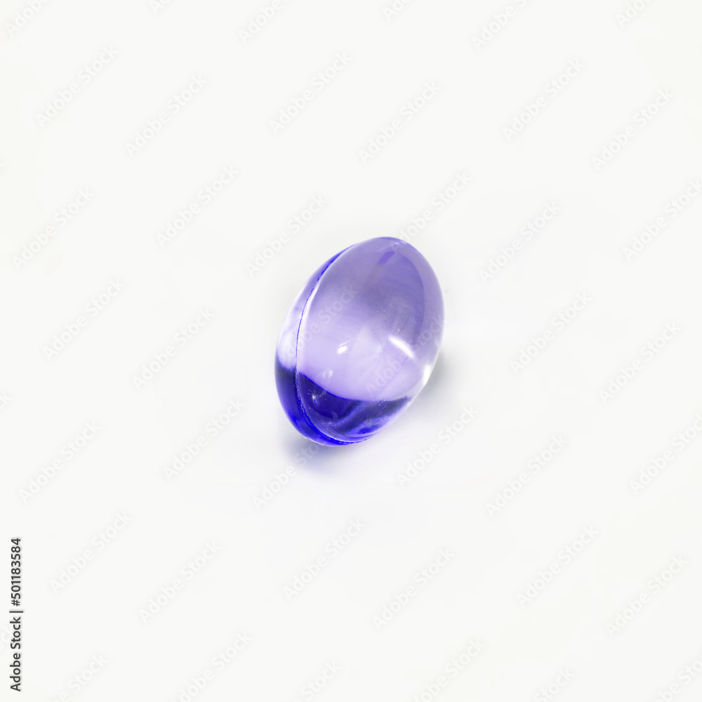 Medical pill one color isolated on the white background Medical pill one color isolated on the white background