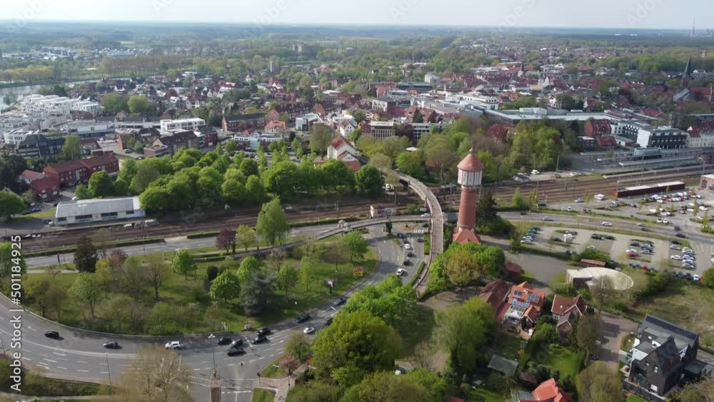 Wasserturm Lingen Emsland Luftaufnahme Drohne Stadt